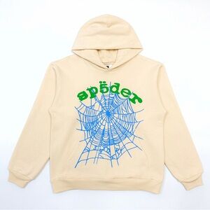 Cream and Blue  Web Sweatshirt